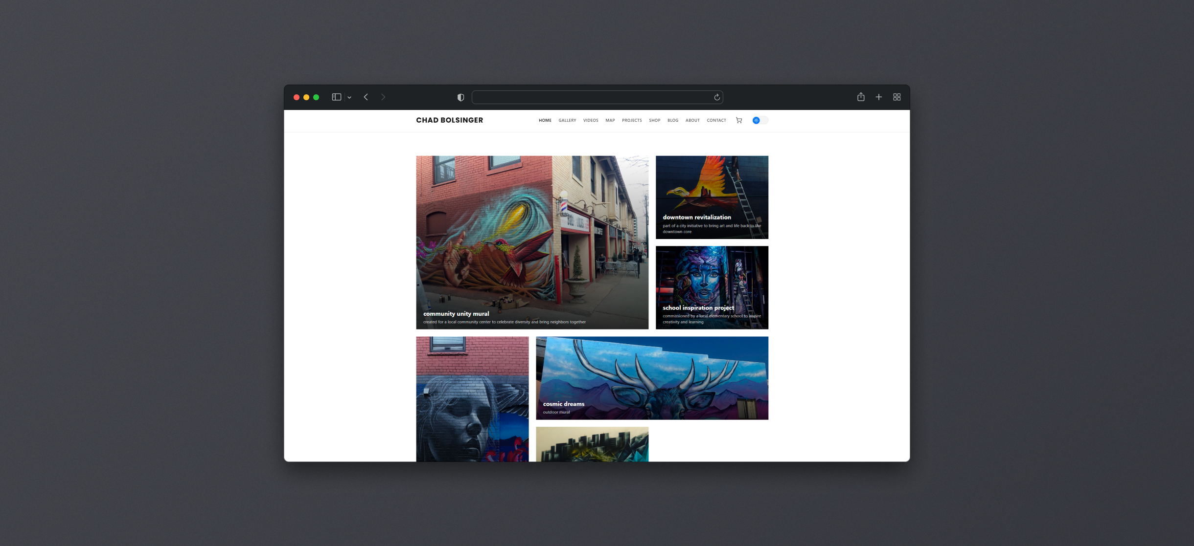 Chad Bolsinger - Mural Art Gallery and Ecommerce