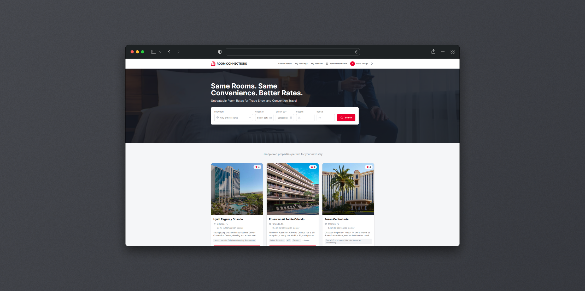 Room Connections - Hotel Booking Application